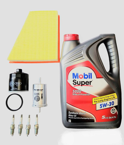 Kit Afinacion Vw Saveiro 1.6l 4l 2009-2020 Mobil 5w-30 Sinte