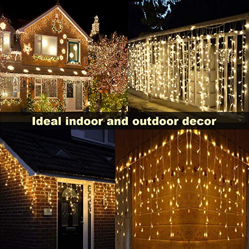 Luces Led Icicle Tuopulife, 32.8ft 400 Led Con