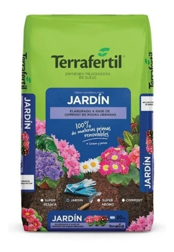  Terrafertil Tierra Jardín X 20 Litros