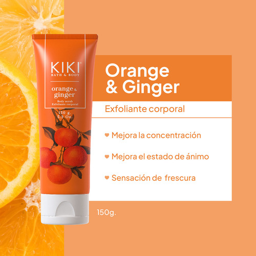 Exfoliante Corporal Idraet Body Scrub Kiki Orange And Ginger Fragancia Naranja