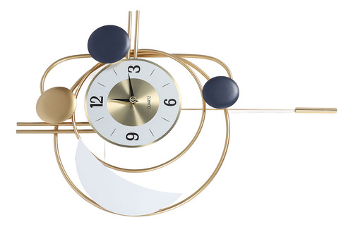 Z Relógio De Parede Decorativo Moderno Com Pêndulo Dourado