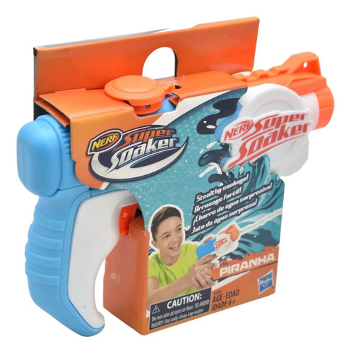 Nerf Super Soaker Piranha Pack 2 Pz Lanzador De Agua Hasbro Azul