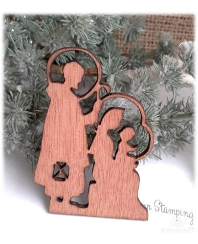 Bambalina Dijes Navideños Madera Decora Regalo Pesebre