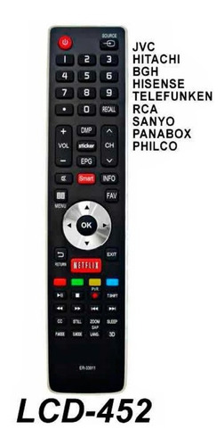 Control Remoto Smart Para Bgh, Hisense, Noblex, Philco, Jvc