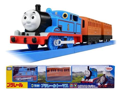 Takara Tomy Plarail Thomas & Friends Trackmaster Spencer Color Azul Personaje Thomas With Annie Clarabell