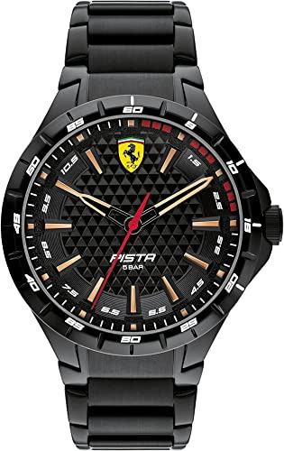 Ferrari Scuderia Pista - Reloj De Pulsera De Cuarzo De