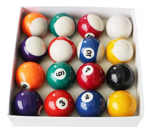 Bolas De Pool 2 1/4 (57mm) Juego Completo 16 Bolas