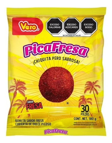 7 Pzas Vero Gomitas Pica Fresa Con Chile 180 G N