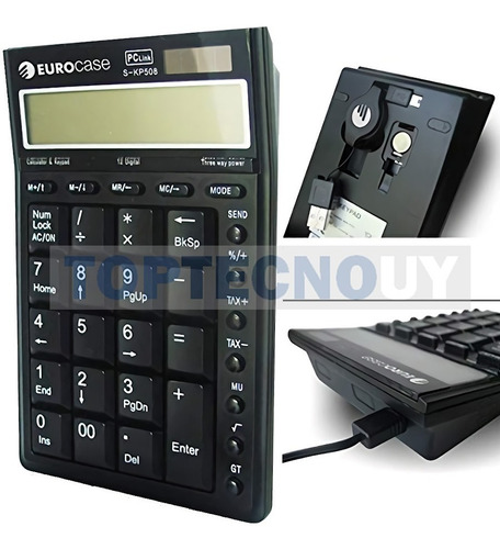 Teclado Numerico Usb + Calculadora Solar 2 En 1 Todo En 1 ®