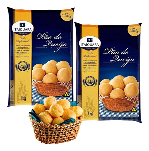 Kit 2 Mistura Para Pão De Queijo Itaiquara 1kg Cada