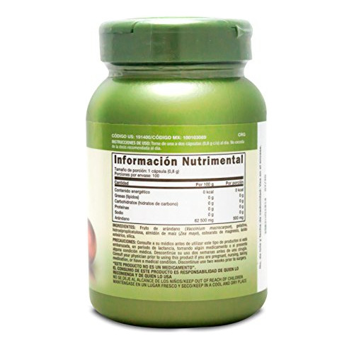 Gnc Herbal Plus Cranberry Fruit 500 Mg, 100 Cápsulas, Apoya