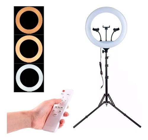 Aro De Luz Led 46cm Profesional Tripode 2.10m Control Remoto