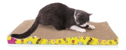 Rascador Gato Carton Corrugado En Forma De Olas+ Catnip