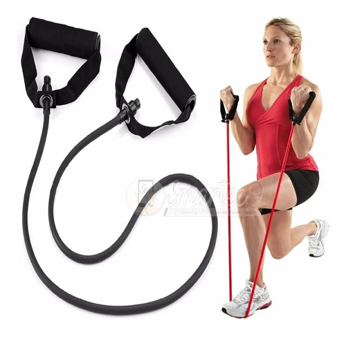 Imagen 9 de 10 de Banda Elastica Resistencia Larga 1.5 Mt Con Manijas Foam Gym