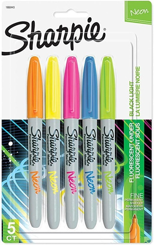Marcadores Sharpie Fino Neon X 5u