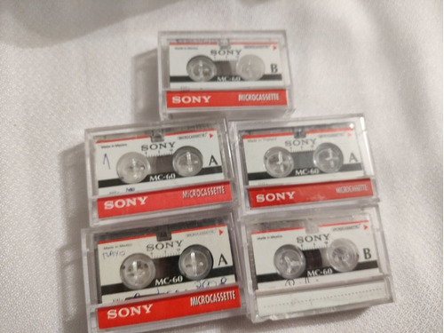 5 Micro Cassette Sony Mc-60 Usados