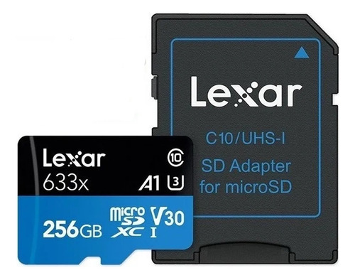 Memoria Micro Sd Lexar 256gb Clase 10 4k U3 100 Mbs Lexar