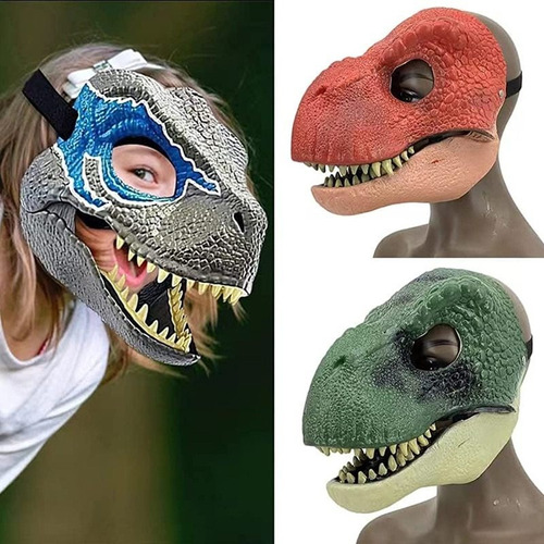 Máscara De Dinosaurio De Halloween 3d, Accesorios Para Juego
