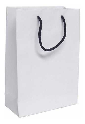 20 Bolsas De Papel Blanco 35cms Ancho 40cms Alto 12cm Fuelle