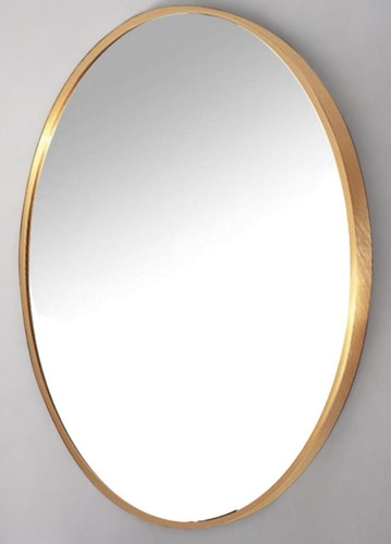 Espejo Redondo Circular Hierro Dorado 80 Cm R007 Ct9 Dorado