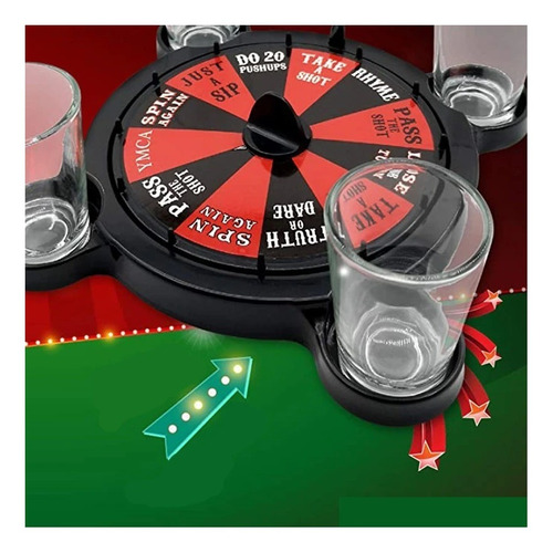Ruleta De Mesa Casino Shots Juego De Fiesta Bar Diversión