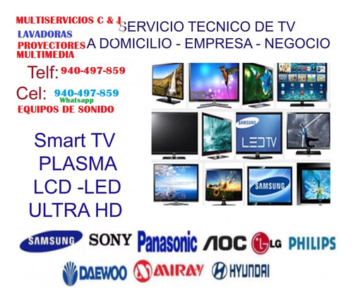 Servicio Tecnico Televisores Smart, Plasma, Linea Blanca