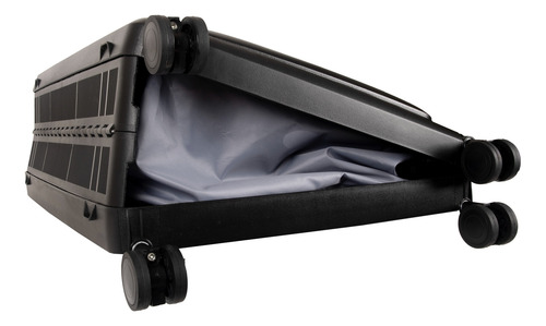 Maleta De Viaje Plegable 24 Pulgadas Tsa Lock 360° Monteli Negro Lisa