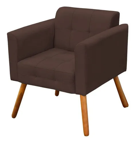 Juego de sofás retro Elisa Suede Brown y 02 sillones