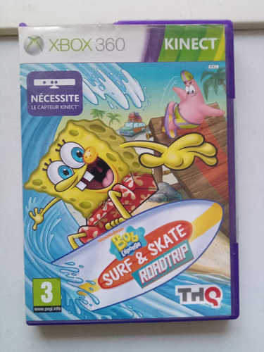 Kinect Bob Esponja Surf & Skate Roadtrip - Xbox 360 Fisico 
