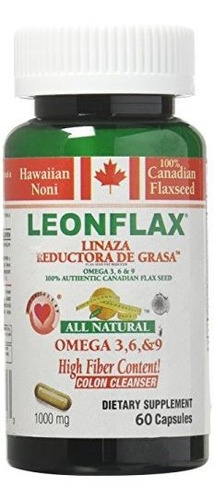 Leonflax Canadian Flaxseed Plus Fat Reducer 60 Capsules 1000