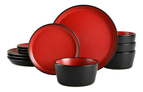 Gibson Elite Soho Lounge Round Dinnerware Set, Service For 4