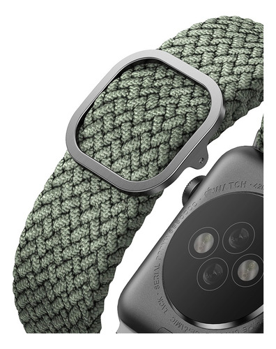 Correa Trenzada Para Apple Watch 46/45/44/42mm Aspen De Uniq Ancho De La Correa 2.2 Cm Color Verde