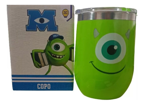 Copo Térmico 300 Ml University Monsters Cor Verde