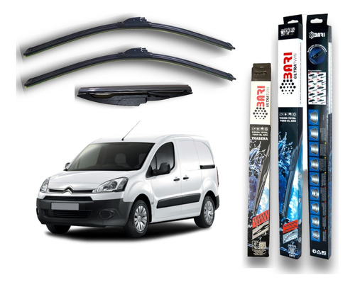 Kit 3 Escobillas Flex Citroen Berlingo 1999 A 2024 Todas