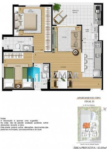 Imagem 14 de 14 de Lindo Apartamento Pronto Para Morar Com 2 Dormitório - 706lz