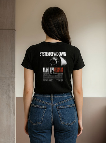 Camiseta Feminina Show System Of A Down Turne Wake Up Rock 4