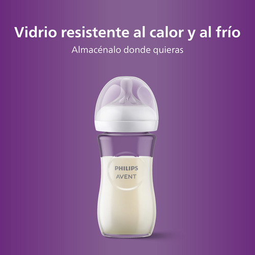 Mamadera Avent Scy933/01 Natural Response 240ml Vidrio