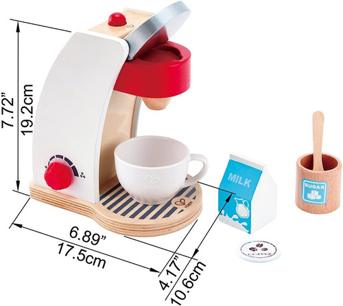 Imagen 5 de 7 de Cafetera Juego De Cocina De Madera Con Accesorios De Hape