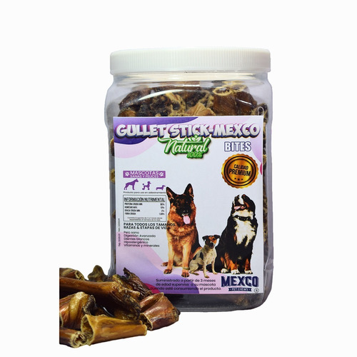 Mexco Pet Chews, Gullet Bites, Vitral X 315 Gr 100% Natural 