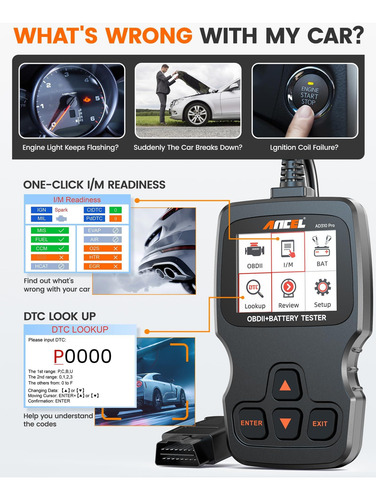 Escáner Obd2 Bluetooth 3 En 1 Y Probador De Batería 12v 24v