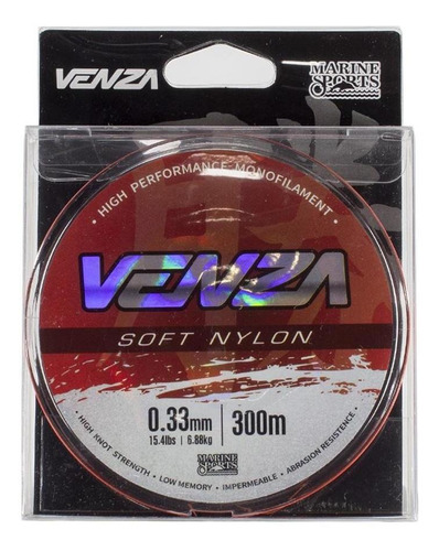 Linha Pesca Monofilamento Venza Soft Nylon 0.33mm 300 Metros