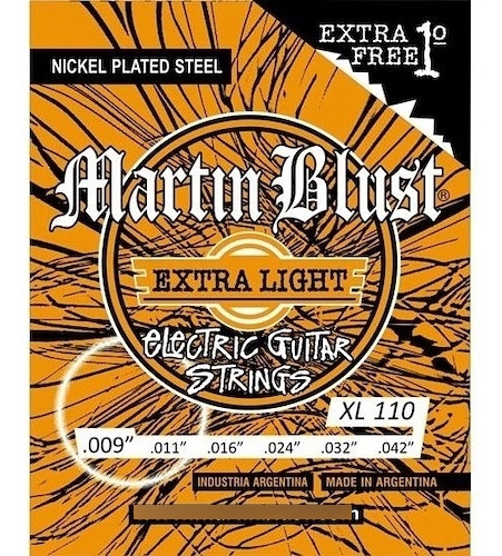 Encordado Electrica Martin Blust X/ligth 009 - 042 Xl110