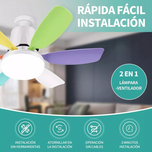 Ventilador Con Control Remoto 47cm Con Dos Cuchillas