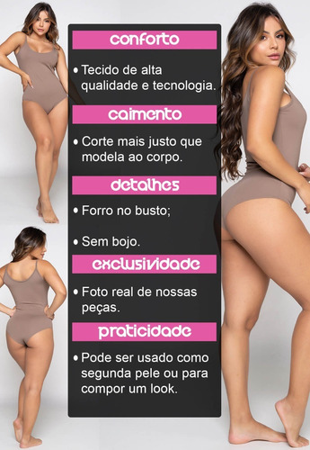 Imagem 7 de 9 de Bori Feminino Alcinha Sem Bojo Microfibra Casual Blusa Liso