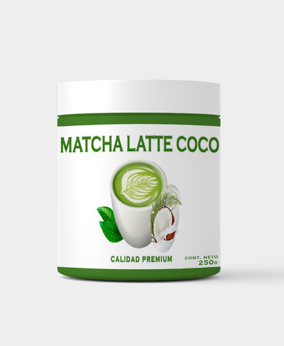 Imagen 1 de 8 de Te Matcha Latte Coco Vegano 250gr - Andes Tea