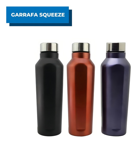 Garrafa Squeeze De Inox Colors C/ Tampa 750ml
