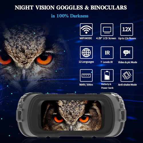 Luxun Gafas De Visión Nocturna Digitales, Tácticas Militares