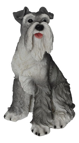 Perro Schnauzer Sentado Figurita