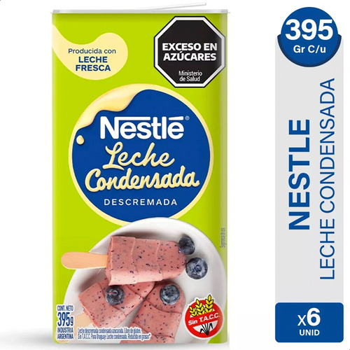 Leche Condensada Nestle Descremada Sin Tacc X6 - 01mercado