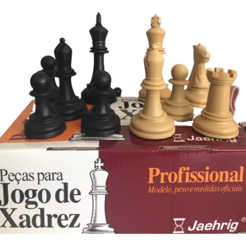 Peças para Jogo de Xadrez Jaehrig Modelo Oficial - Preto